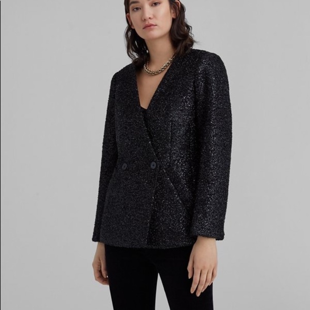 Club Monaco Collarless Party Blazer